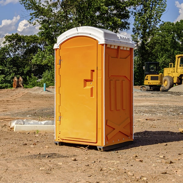 how often are the porta potties cleaned and serviced during a rental period in Yancey Texas